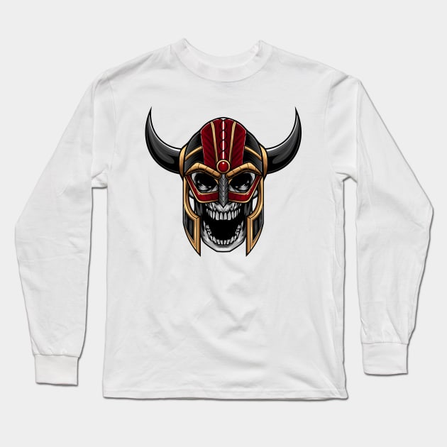 Viking Skull 2.2 Long Sleeve T-Shirt by Harrisaputra